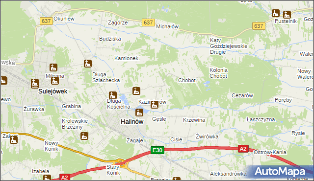 mapa Mrowiska, Mrowiska na mapie Targeo