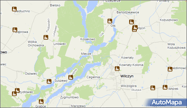 mapa Mrówki gmina Wilczyn, Mrówki gmina Wilczyn na mapie Targeo