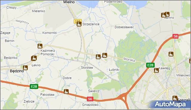 mapa Mścice, Mścice na mapie Targeo