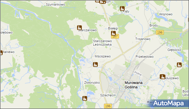 mapa Mściszewo, Mściszewo na mapie Targeo