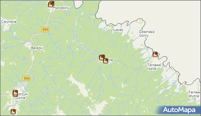 mapa Muczne, Muczne na mapie Targeo