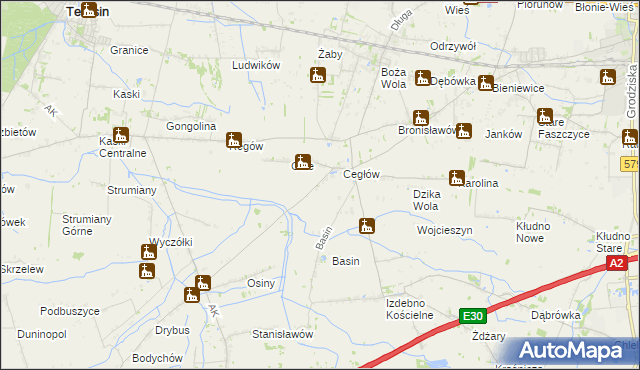 mapa Murowaniec gmina Baranów, Murowaniec gmina Baranów na mapie Targeo