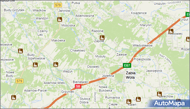 mapa Musuły, Musuły na mapie Targeo