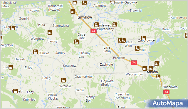 mapa Muszczarz, Muszczarz na mapie Targeo