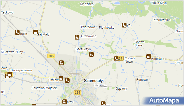 mapa Mutowo, Mutowo na mapie Targeo