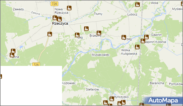 mapa Mysiakowiec, Mysiakowiec na mapie Targeo
