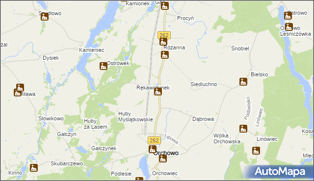 mapa Myślątkowo, Myślątkowo na mapie Targeo