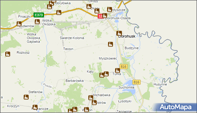 mapa Myszkowiec, Myszkowiec na mapie Targeo