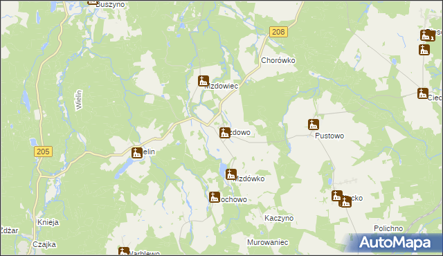 mapa Mzdowo, Mzdowo na mapie Targeo