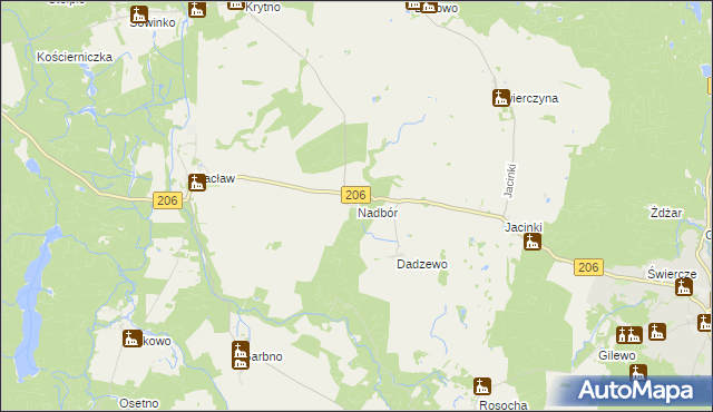 mapa Nadbór, Nadbór na mapie Targeo