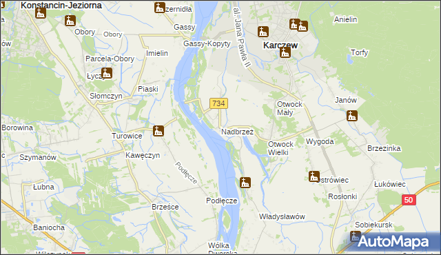 mapa Nadbrzeż, Nadbrzeż na mapie Targeo