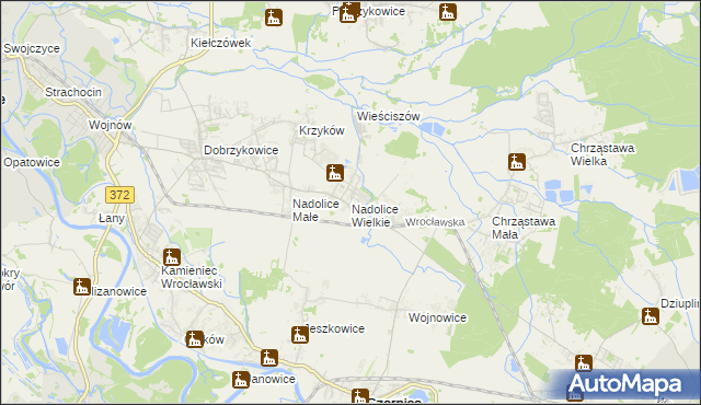 mapa Nadolice Wielkie, Nadolice Wielkie na mapie Targeo