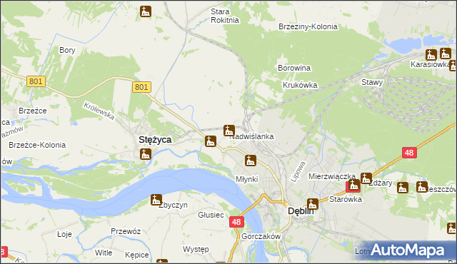 mapa Nadwiślanka, Nadwiślanka na mapie Targeo