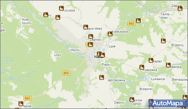 mapa Narol, Narol na mapie Targeo