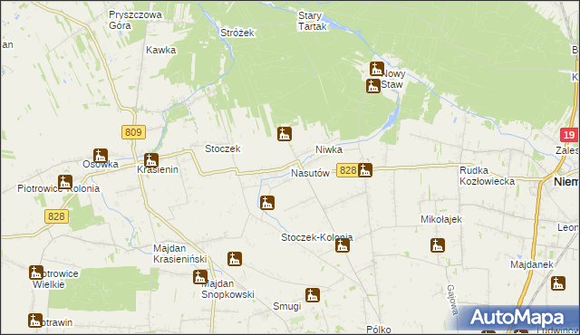 mapa Nasutów, Nasutów na mapie Targeo