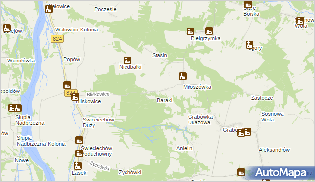 mapa Natalin gmina Annopol, Natalin gmina Annopol na mapie Targeo