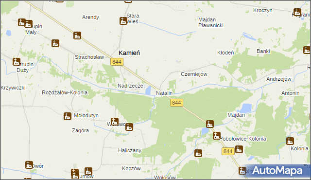 mapa Natalin gmina Kamień, Natalin gmina Kamień na mapie Targeo