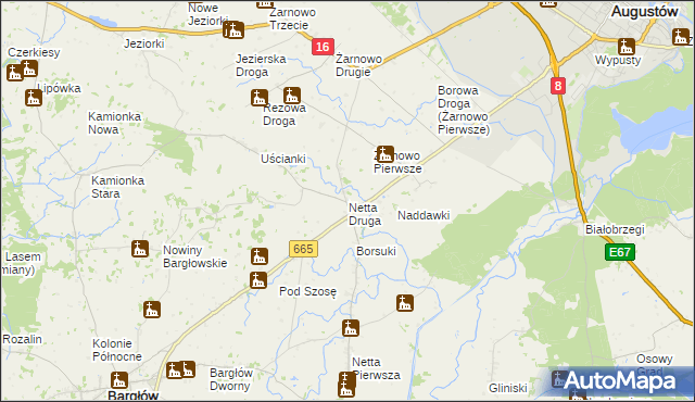 mapa Netta Druga, Netta Druga na mapie Targeo
