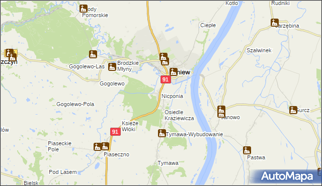 mapa Nicponia, Nicponia na mapie Targeo