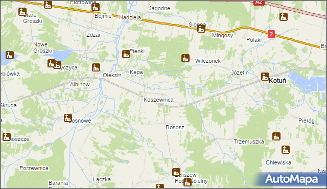 mapa Niechnabrz, Niechnabrz na mapie Targeo