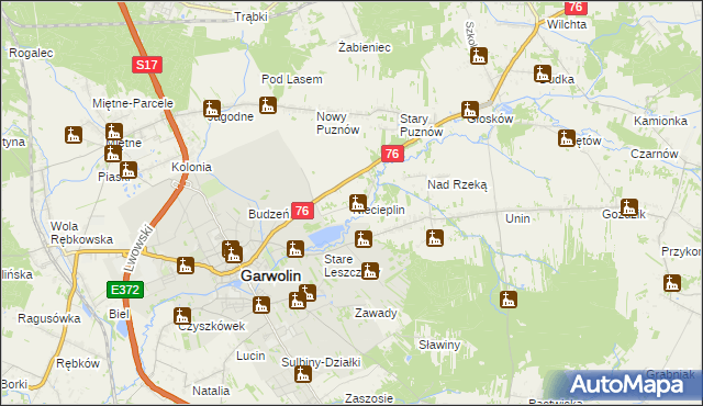 mapa Niecieplin, Niecieplin na mapie Targeo