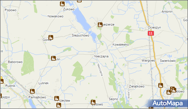 mapa Nieczajna, Nieczajna na mapie Targeo