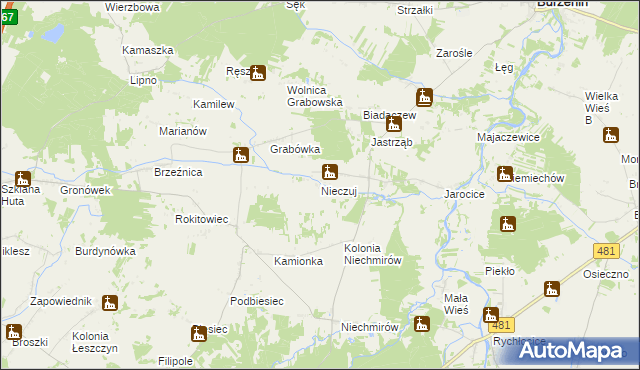 mapa Nieczuj, Nieczuj na mapie Targeo