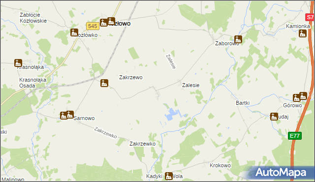 mapa Niedanowo, Niedanowo na mapie Targeo