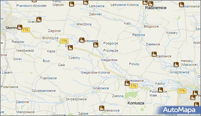 mapa Niegardów, Niegardów na mapie Targeo