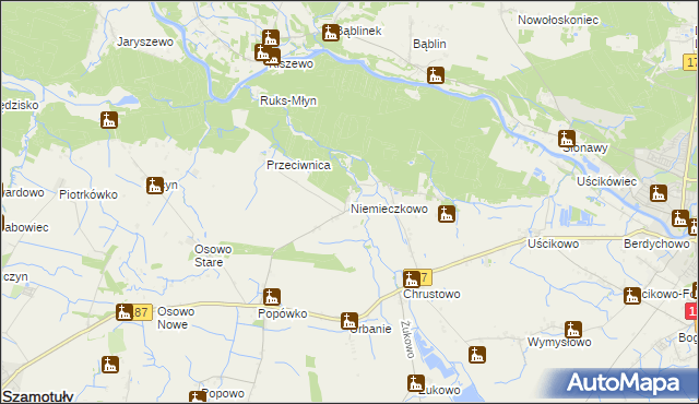 mapa Niemieczkowo, Niemieczkowo na mapie Targeo