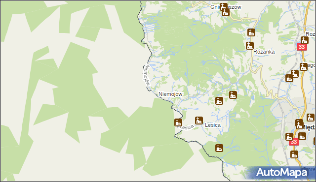 mapa Niemojów, Niemojów na mapie Targeo