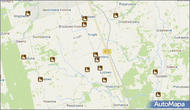 mapa Nierośno, Nierośno na mapie Targeo