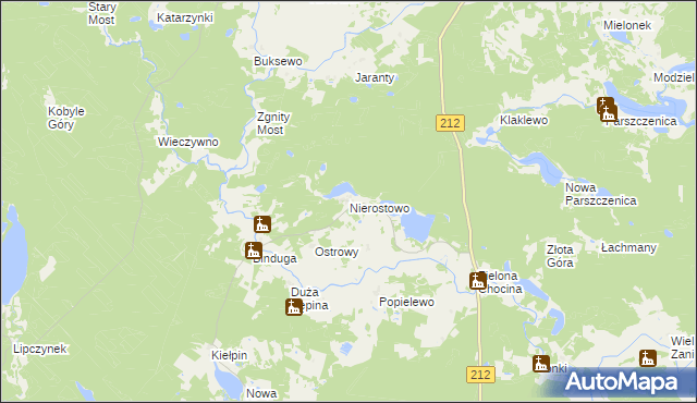 mapa Nierostowo, Nierostowo na mapie Targeo