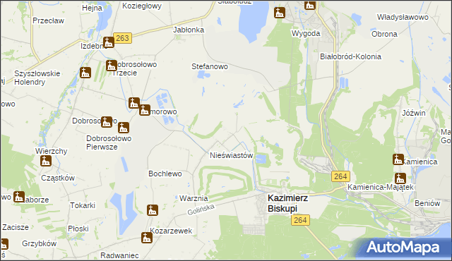 mapa Nieświastów Osada, Nieświastów Osada na mapie Targeo