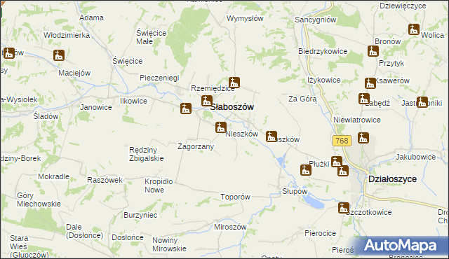 mapa Nieszków, Nieszków na mapie Targeo