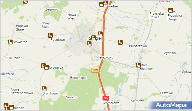 mapa Nietążkowo, Nietążkowo na mapie Targeo