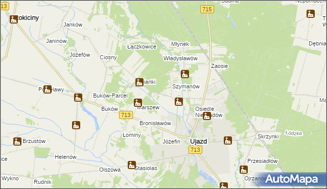 mapa Niewiadów, Niewiadów na mapie Targeo