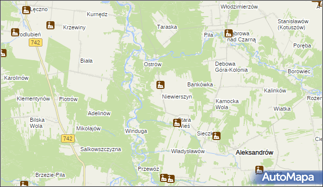 mapa Niewierszyn, Niewierszyn na mapie Targeo