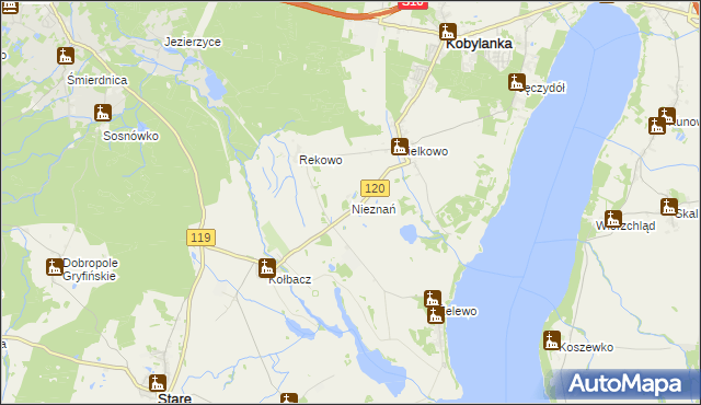 mapa Nieznań, Nieznań na mapie Targeo