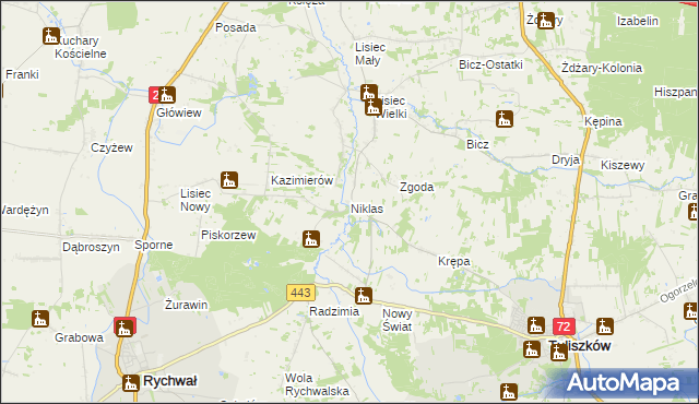 mapa Niklas, Niklas na mapie Targeo