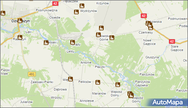 mapa Niwiska Dolne, Niwiska Dolne na mapie Targeo