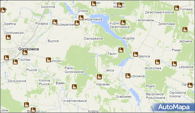 mapa Niwy gmina Łęki Szlacheckie, Niwy gmina Łęki Szlacheckie na mapie Targeo