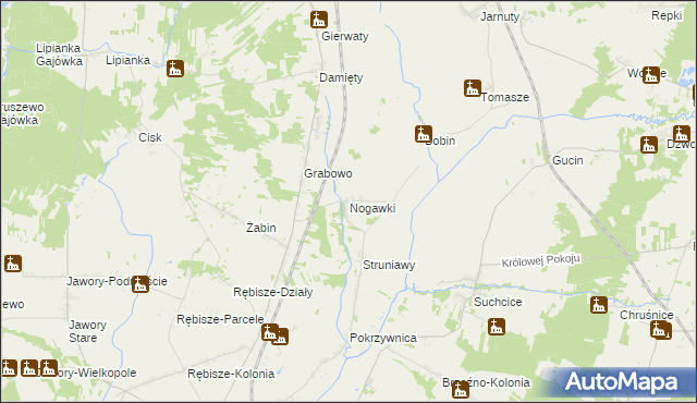 mapa Nogawki, Nogawki na mapie Targeo