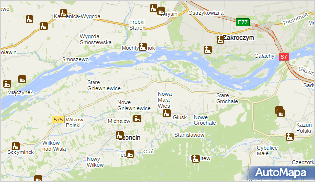 mapa Nowa Mała Wieś, Nowa Mała Wieś na mapie Targeo