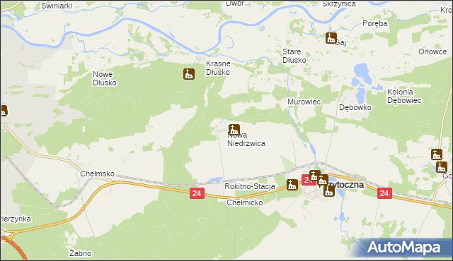 mapa Nowa Niedrzwica, Nowa Niedrzwica na mapie Targeo