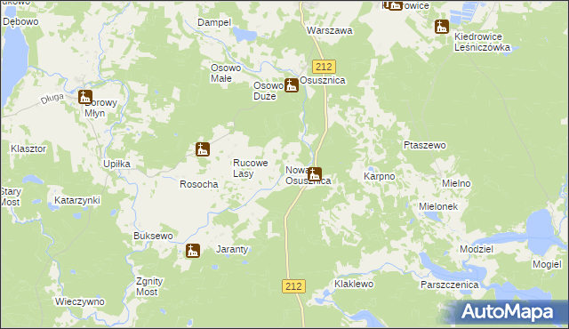 mapa Nowa Osusznica, Nowa Osusznica na mapie Targeo