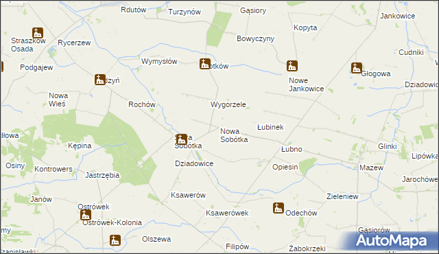 mapa Nowa Sobótka, Nowa Sobótka na mapie Targeo