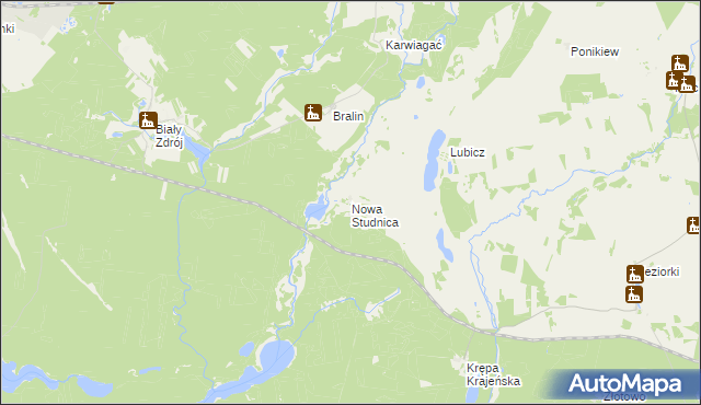 mapa Nowa Studnica, Nowa Studnica na mapie Targeo