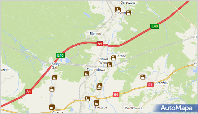 mapa Nowa Wieś gmina Nowogrodziec, Nowa Wieś gmina Nowogrodziec na mapie Targeo