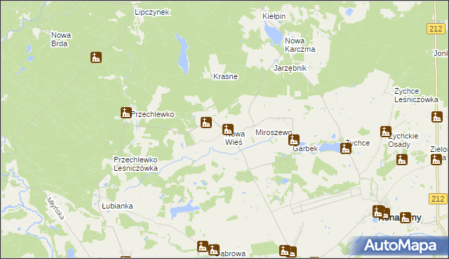 mapa Nowa Wieś gmina Przechlewo, Nowa Wieś gmina Przechlewo na mapie Targeo